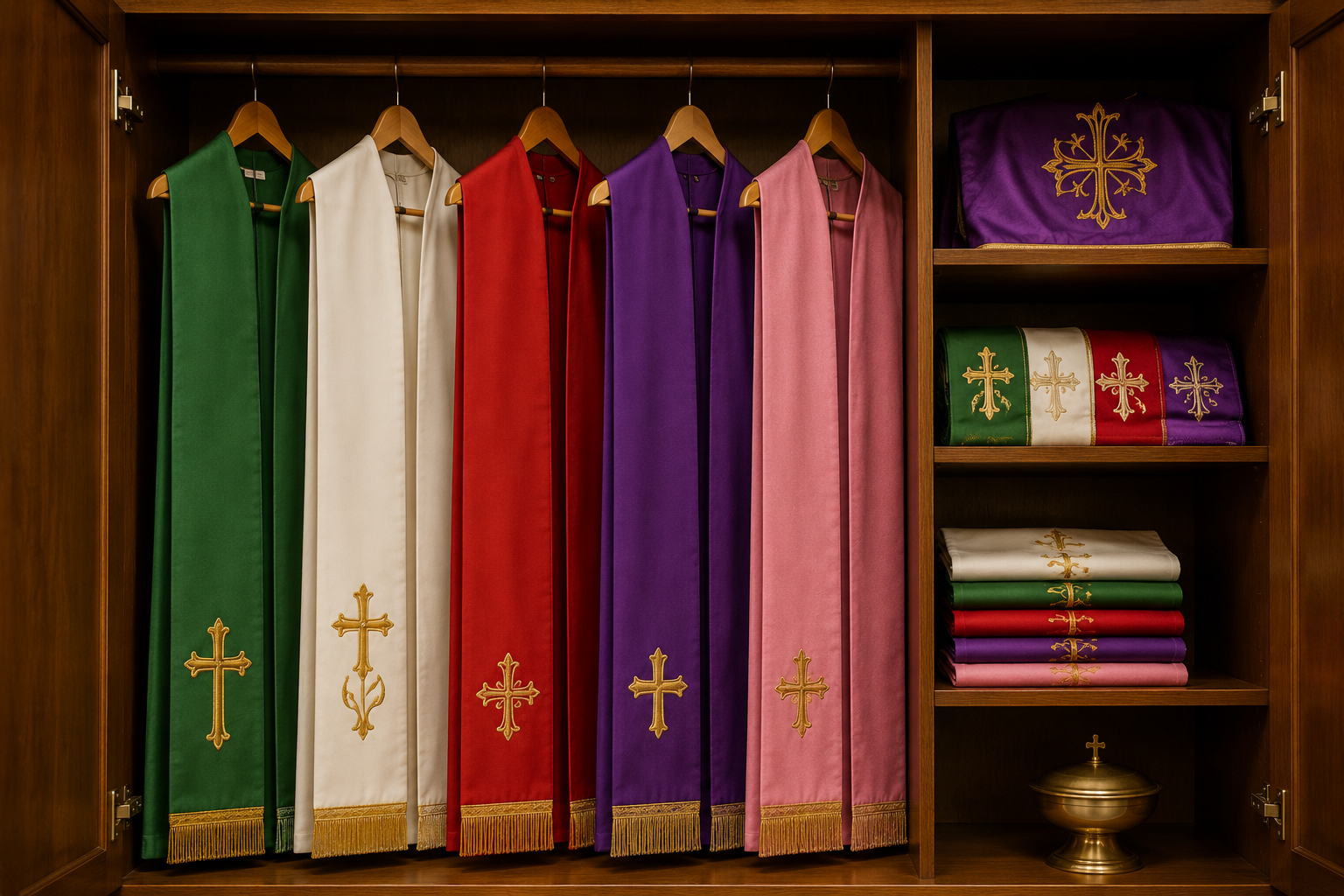 Por que existem diferentes cores nas vestes litúrgicas?